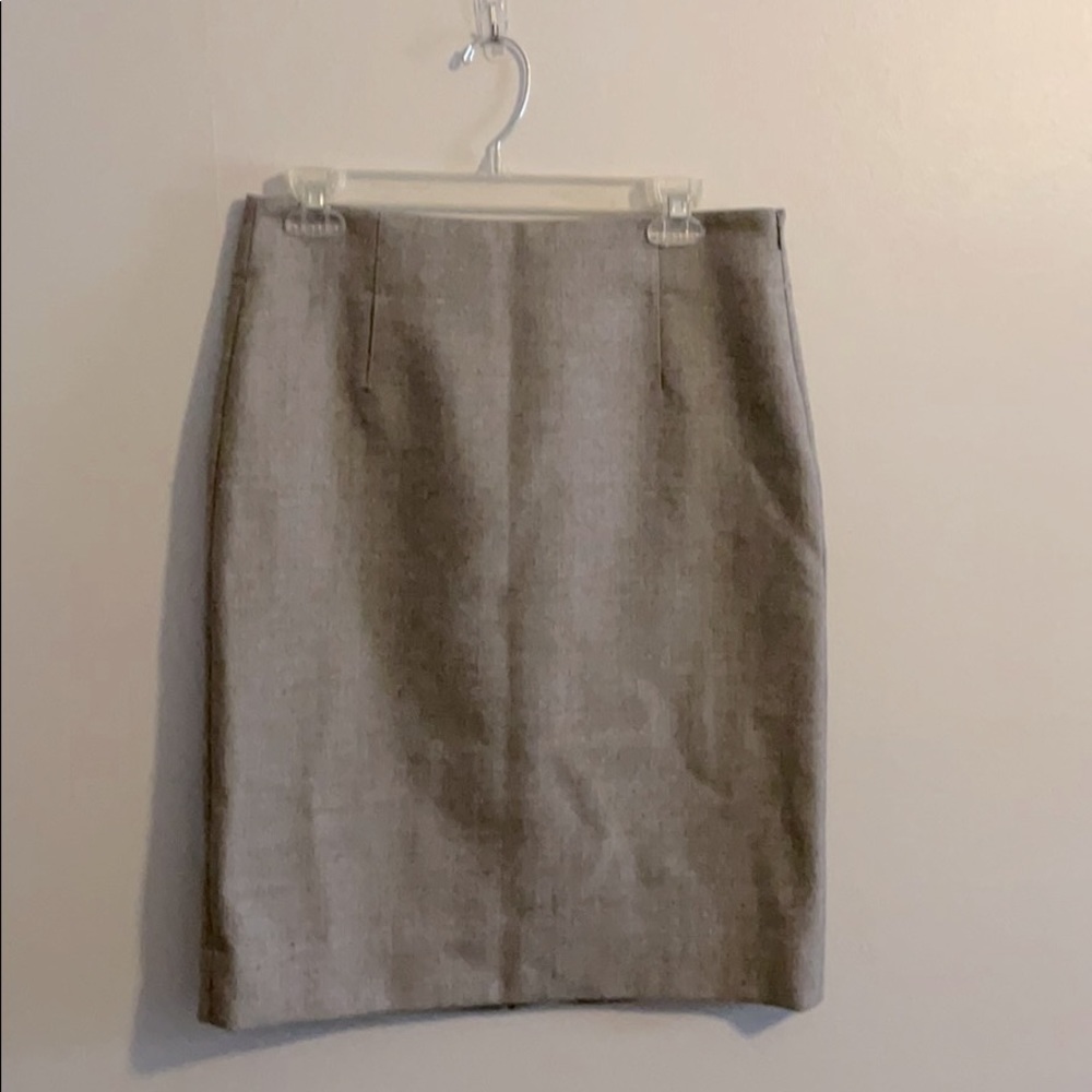 Wool, Gray Pencil Skirt